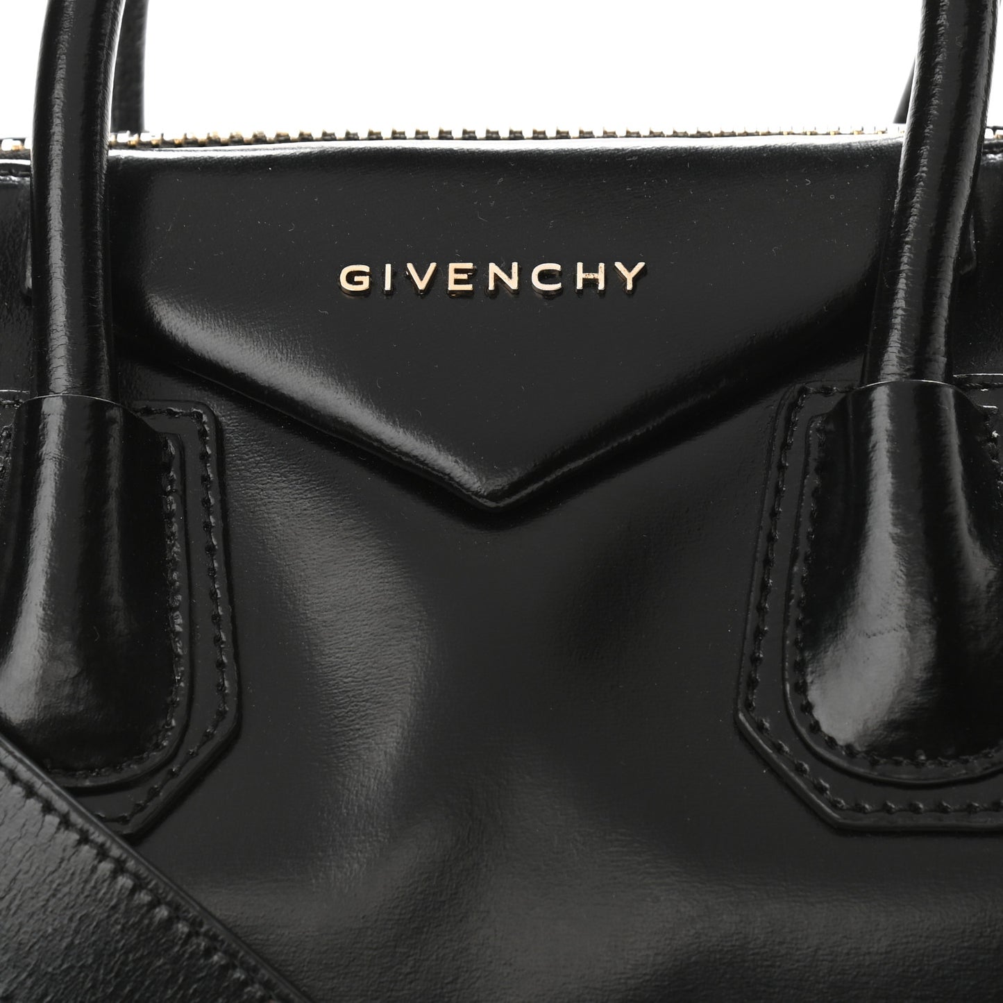 Shiny Lord Calfskin Medium Antigona Black