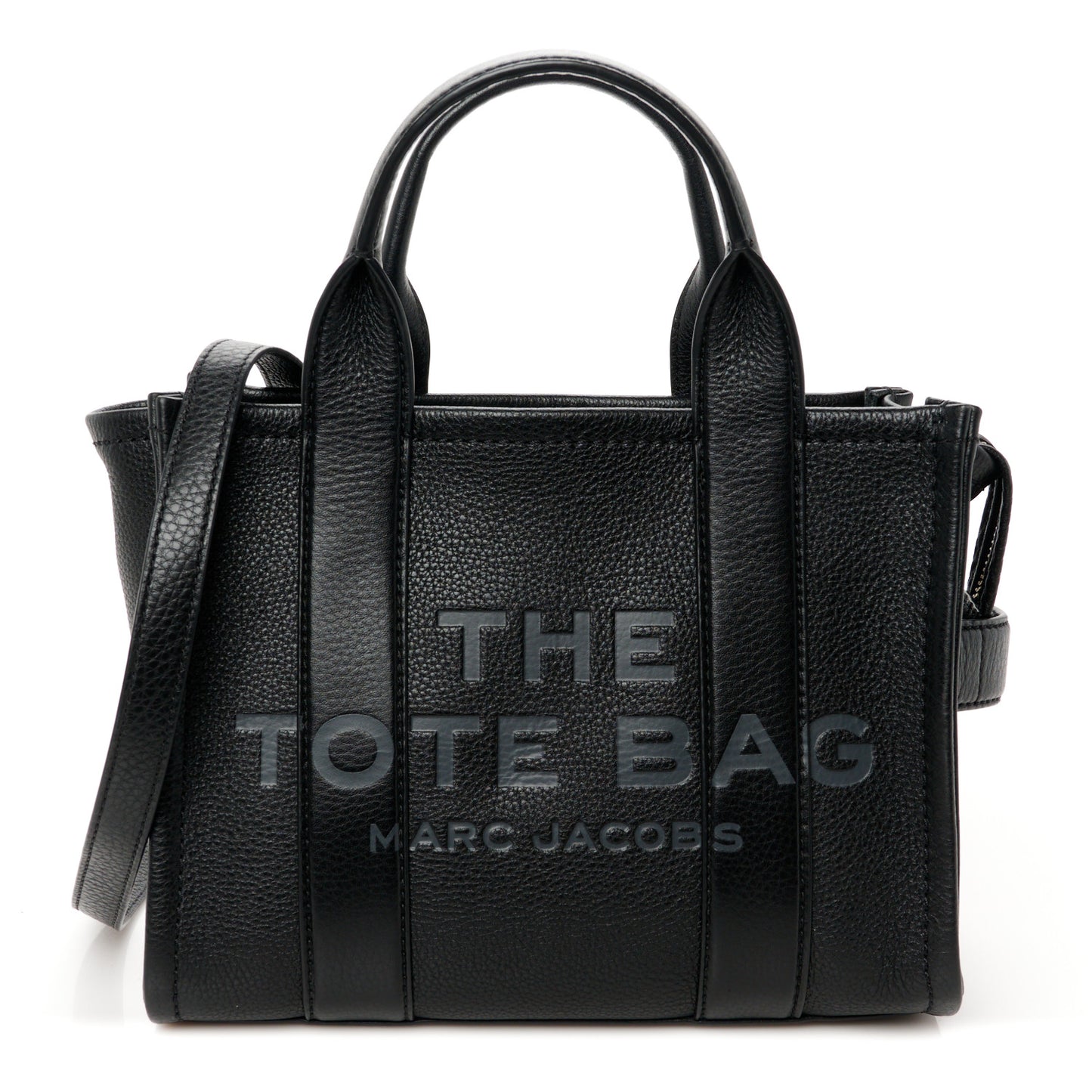 Grained Calfskin Small The Tote Bag Black