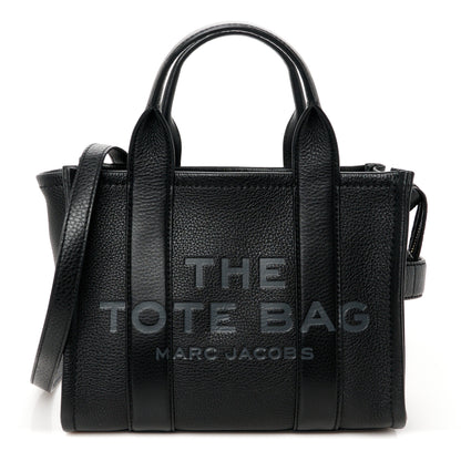 Marc Jacobs Grained Calfskin Small The Tote Bag Black 1 of 11