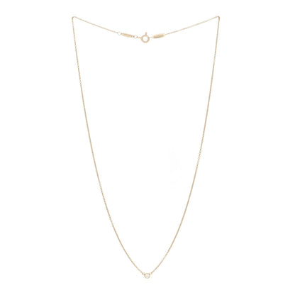 Tiffany 18K Yellow Gold Diamond .08ct Elsa Peretti Diamonds by the Yard Pendant Necklace 3 of 5