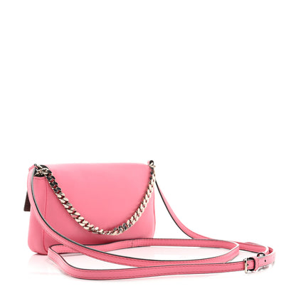 Fendi Nappa Rabbit Fox Fur Micro Buggie Baguette Rosa Fluo Multicolor 3 of 11