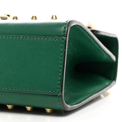 Gucci Calfskin Studded Small Padlock Shoulder Bag Emerald 10 of 15
