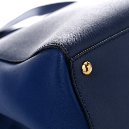 Fendi Vitello Elite Regular 2Jours Tote Blue 10 of 17