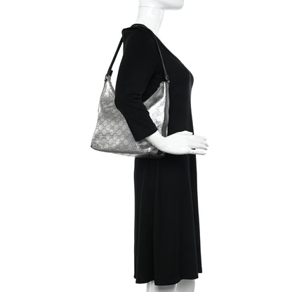 Gucci Guccissima Hobo Silver 2 of 17