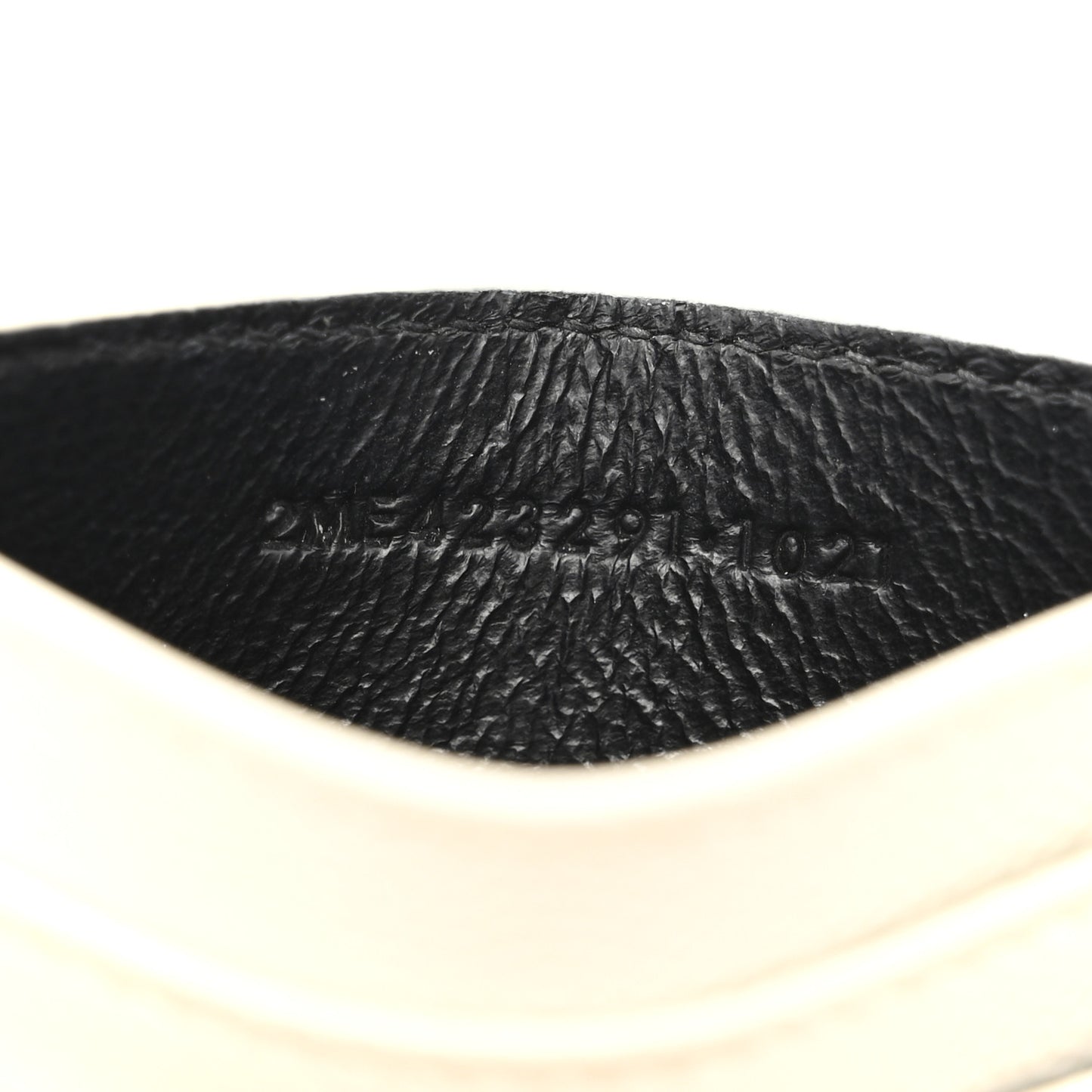 Grain De Poudre Matelasse Chevron Monogram Credit Card Case Crema Soft