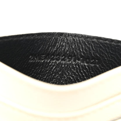Saint Laurent Grain De Poudre Matelasse Chevron Monogram Credit Card Case Crema Soft 7 of 8