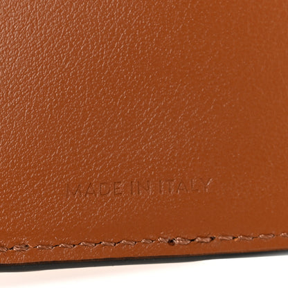 Celine Canvas Triomphe Lambskin Folded Compact Wallet Tan 7 of 10