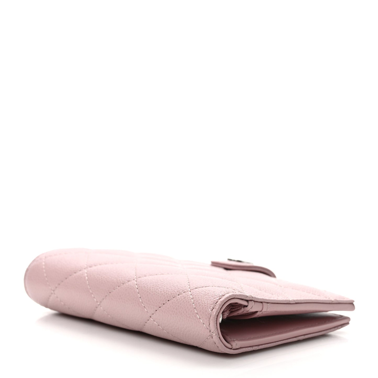 Caviar Quilted Passport Holder Light Pink