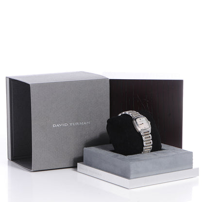 David Yurman Stainless Steel Sterling Silver Diamond Mother of Pearl 25mm Thoroughbred Quartz Watch 8 of 8