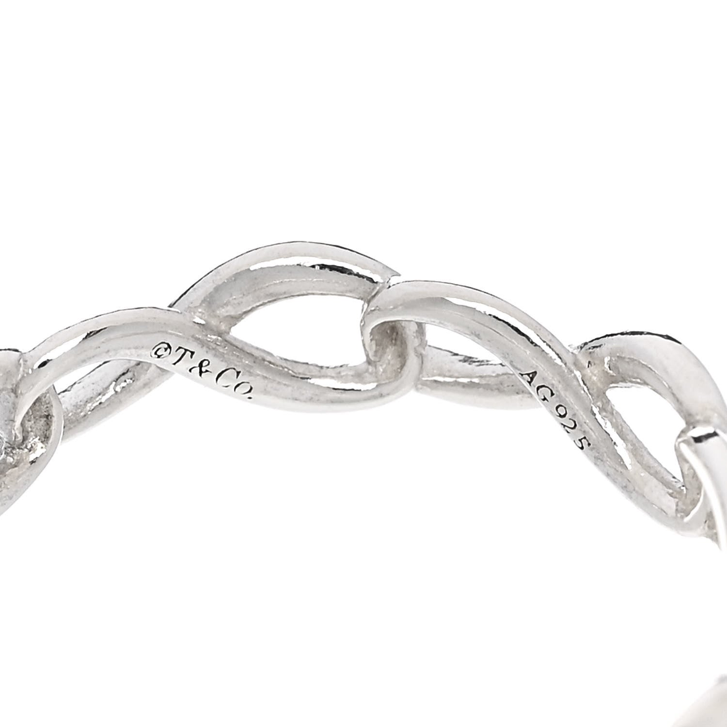 Tiffany Sterling Silver Narrow Infinity Band Ring 52 6 4 of 4