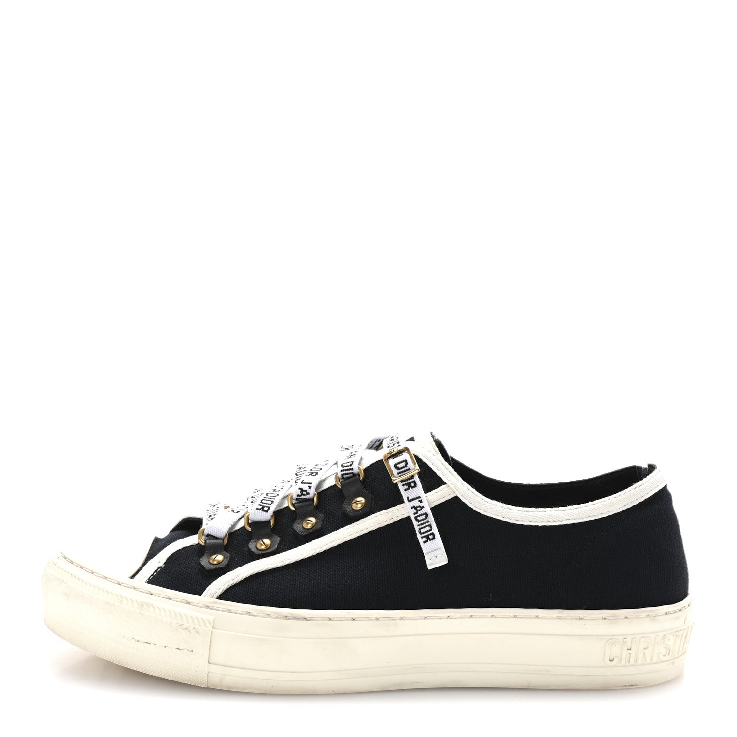 Dior Walkn Dior プラットフォームスニーカー　39 Christian Dior Canvas Walk'N'Dior Low Top Sneakers 39 Black