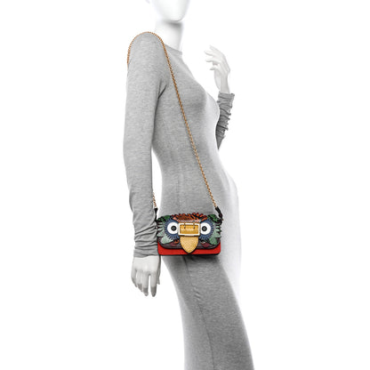 Burberry Grainy Calfskin Watersnake The Owl Small Buckle Bag Pale Apricot 2 of 10