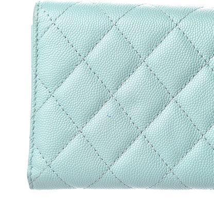 Chanel Caviar Quilted Medium Flap Wallet Light Blue 11 of 12