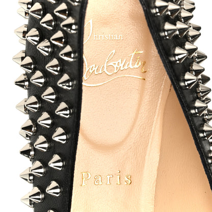 Christian Louboutin Nappa Baba Spikes Flats 40 Black Silver 7 of 9