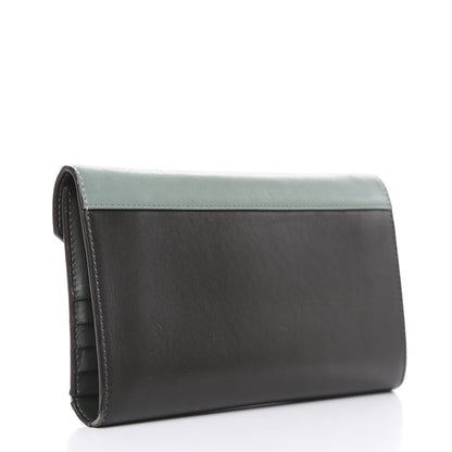 Celine Smooth Calfskin Pocket Tri-Fold Multifunction Envelope Flap Wallet Jade 3 of 15