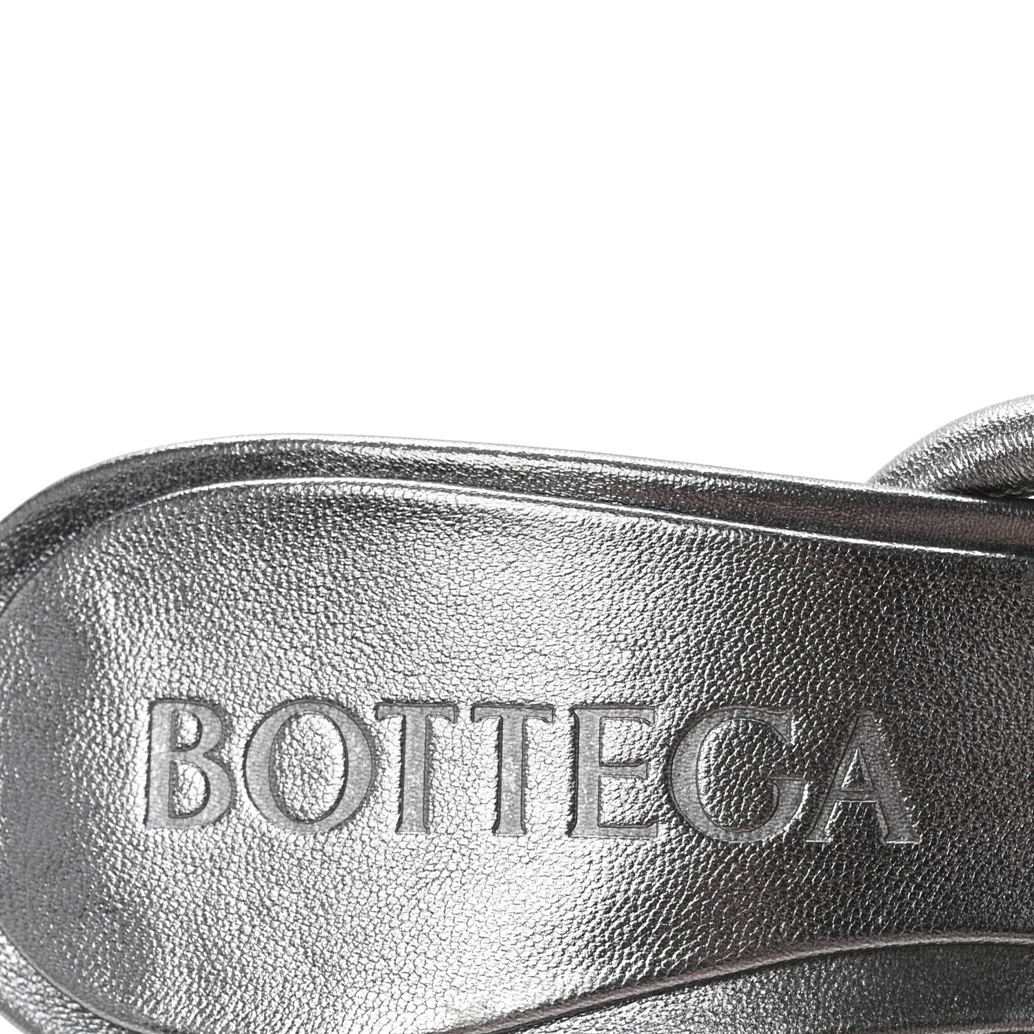 Bottega Veneta Metallic Blink Knot Mule Sandals 36.5 Silver 8 of 9
