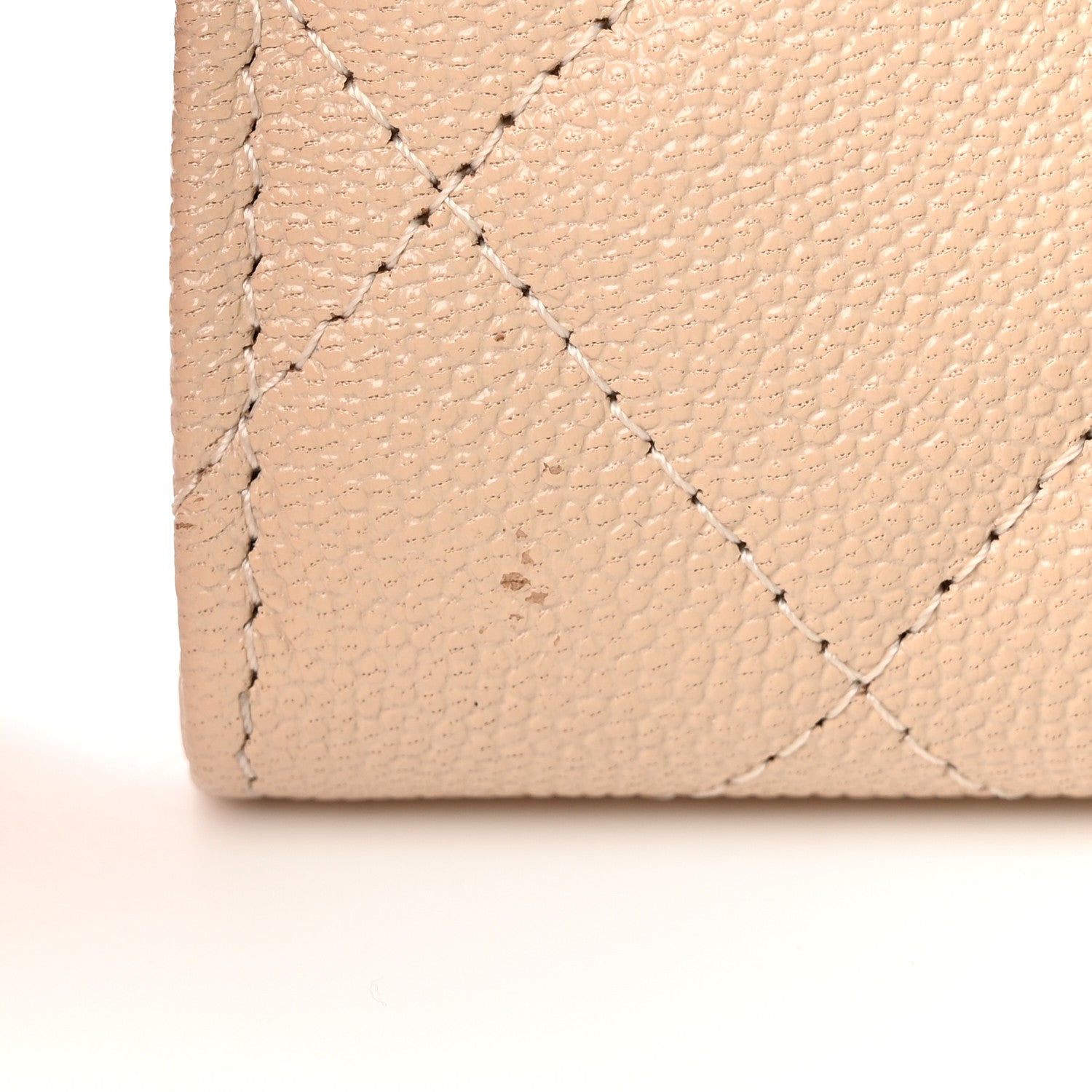 Chanel Caviar Quilted Large Golden Class Gusset Flap Wallet Beige 9 of 13