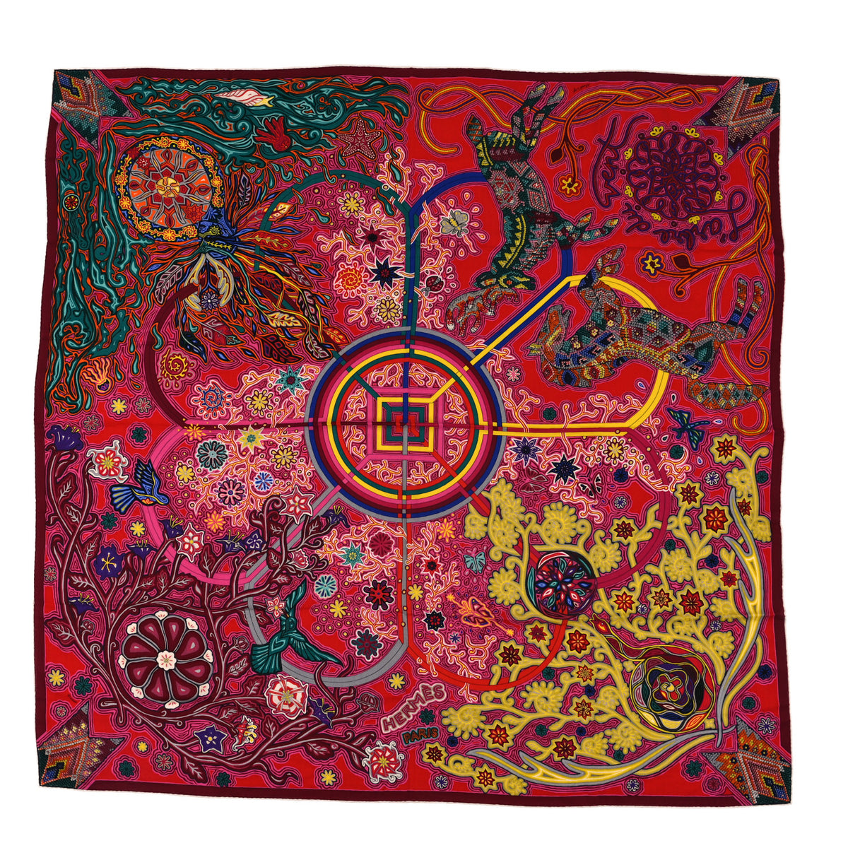 Cashmere Silk L'Arbre Du Vent Shawl 140