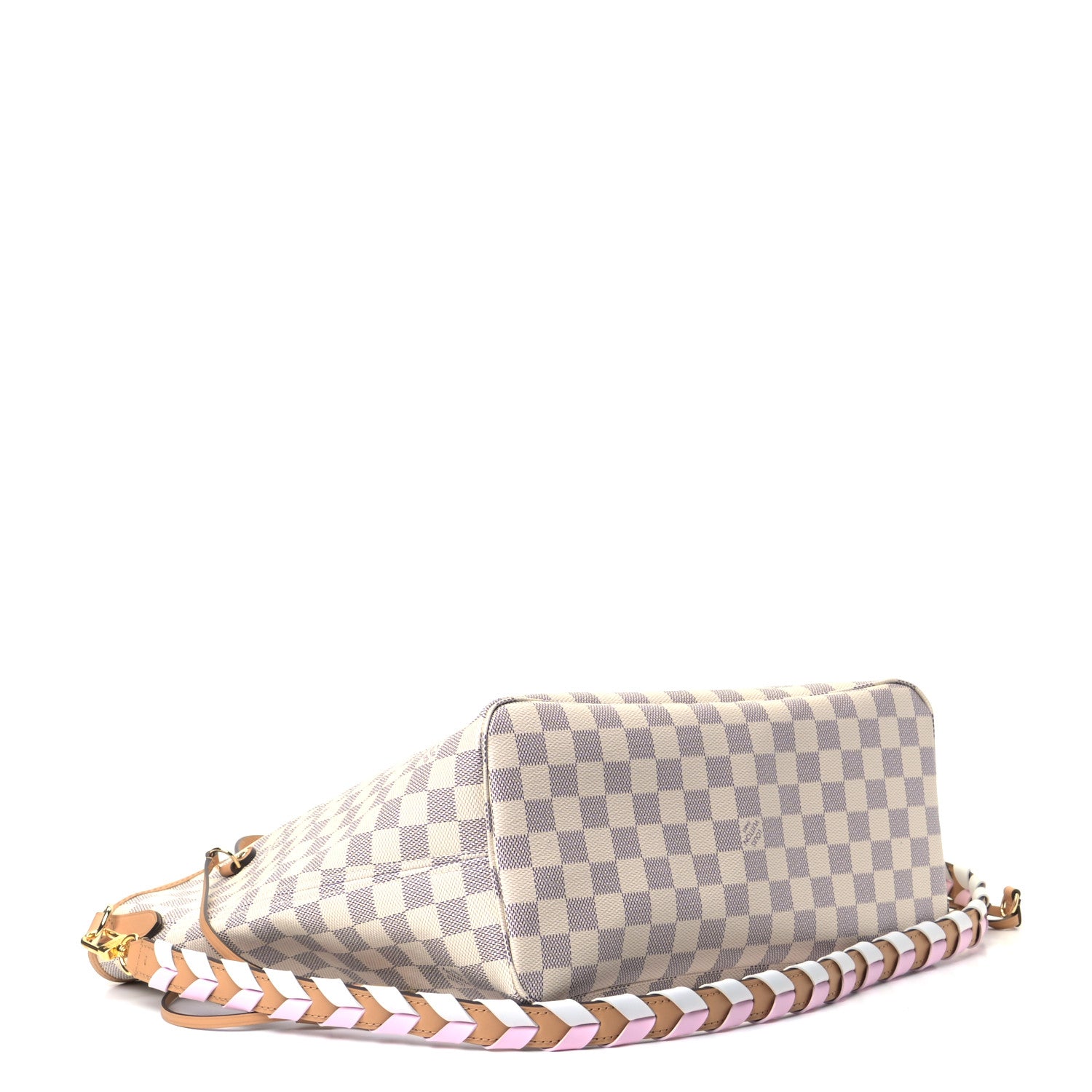 Louis Vuitton Damier Azur Braided Neverfull MM Pink 3 of 4