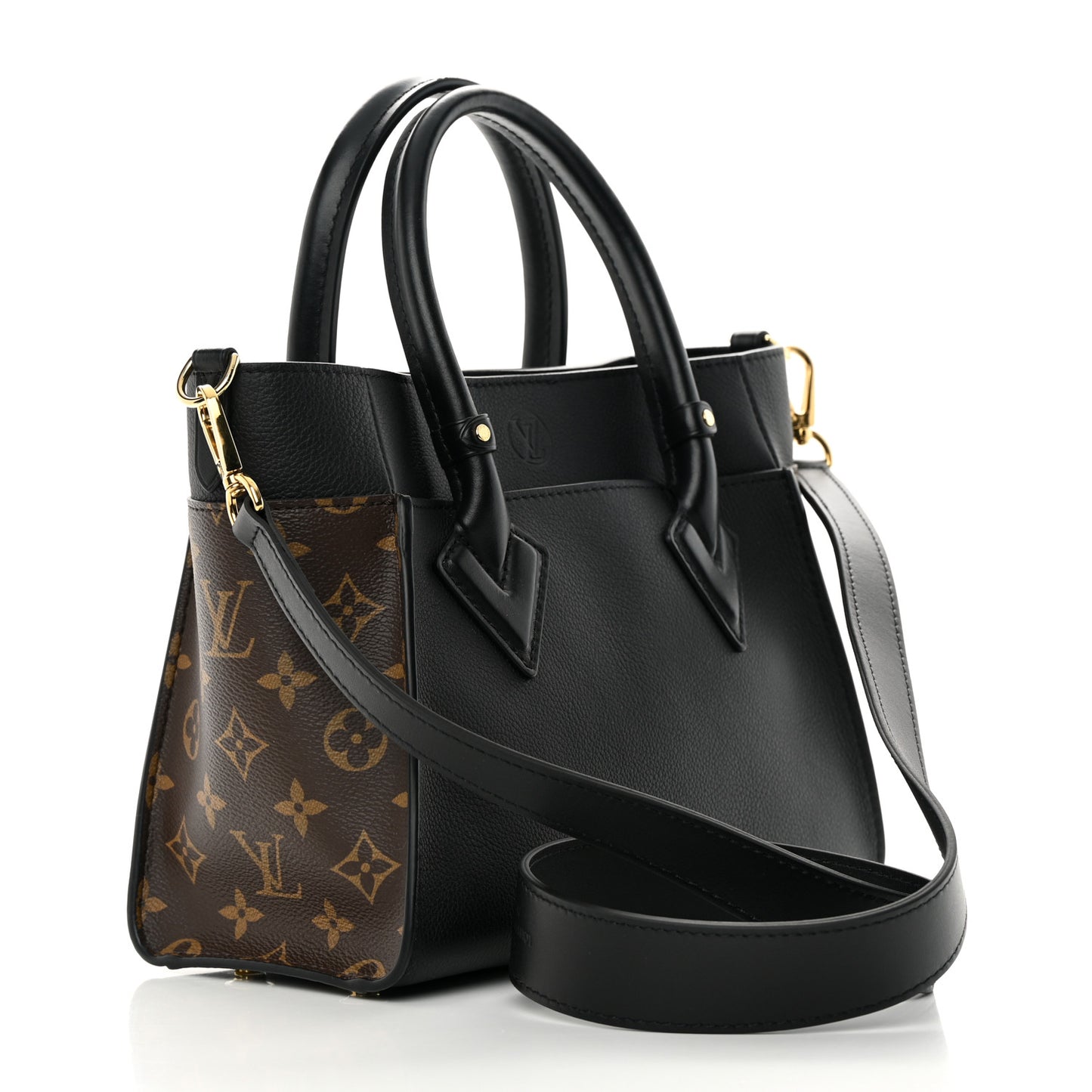 Calfskin Monogram On My Side PM Black