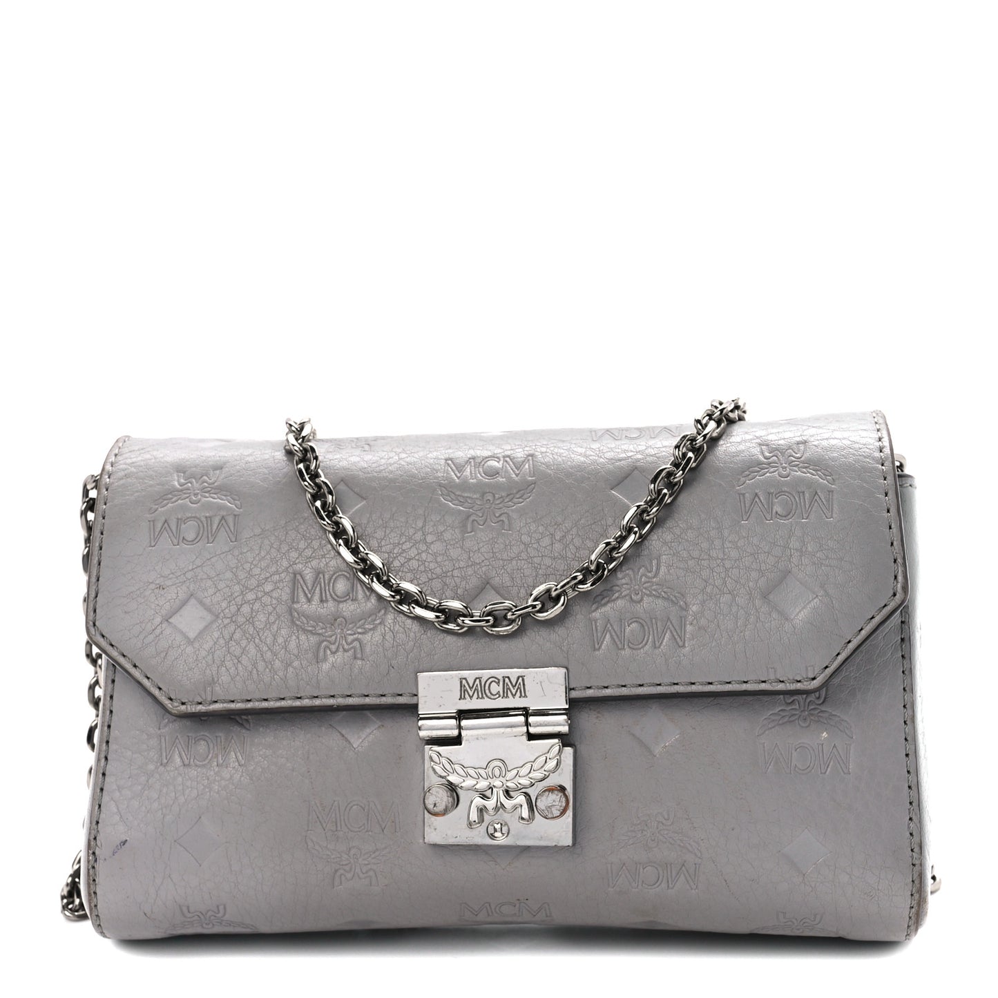 Calfskin Ottomar Wallet On Chain Grey