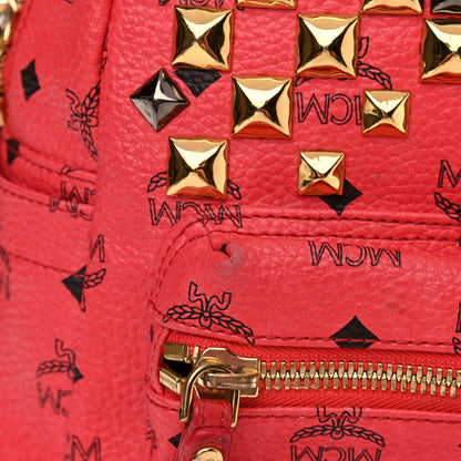 MCM Visetos Studded Small Stark M Backpack Scooter Red 12 of 16