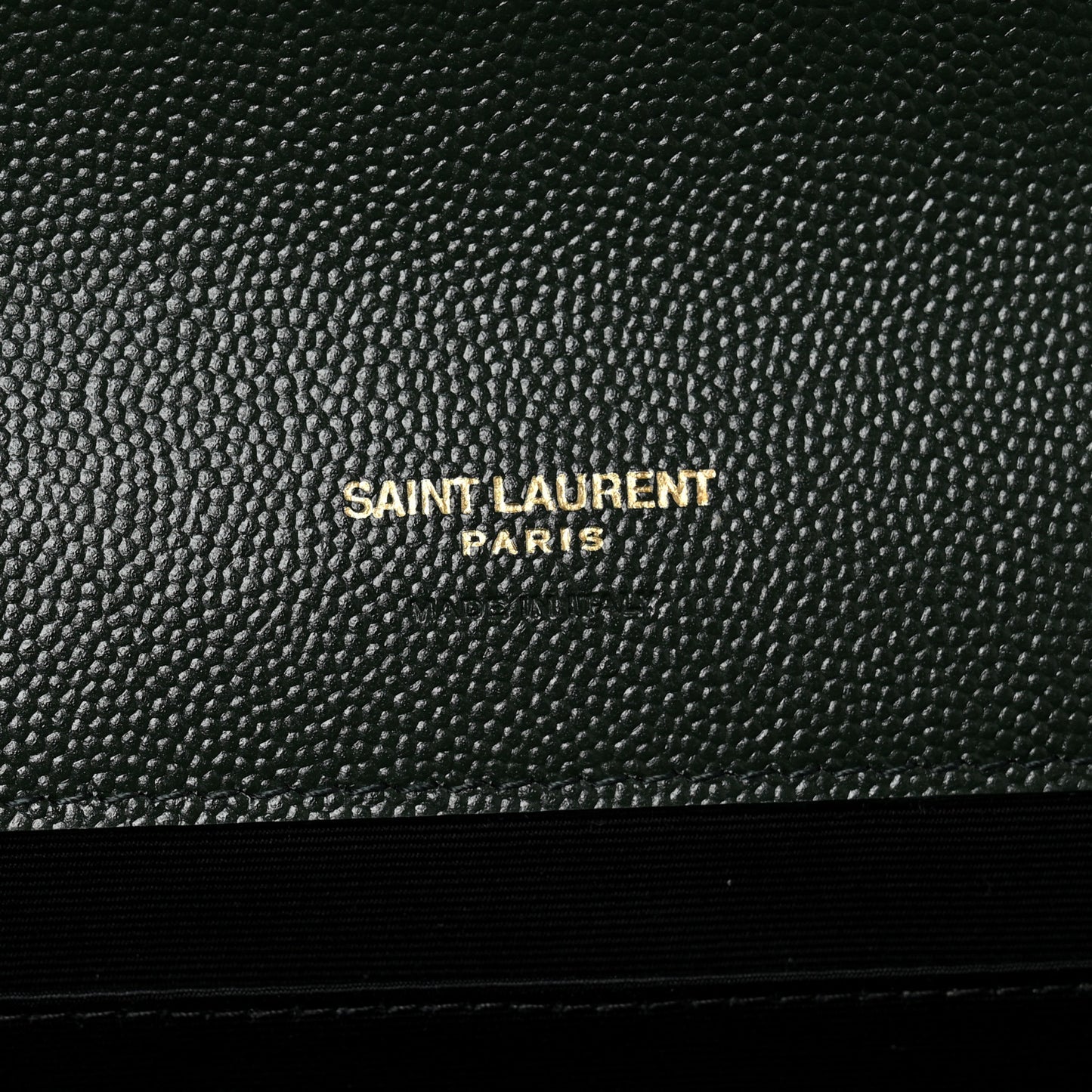 Grain De Poudre Textured Mixed Matelasse Triquilt Monogram Clutch Vert Fonce