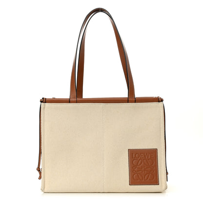 Loewe Canvas Calfskin Small Cushion Tote Beige 1 of 17