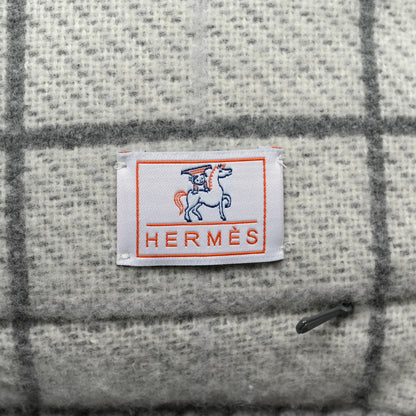 Hermes Wool Cashmere Avalon Cabriole Pillow Gris Perle 3 of 5
