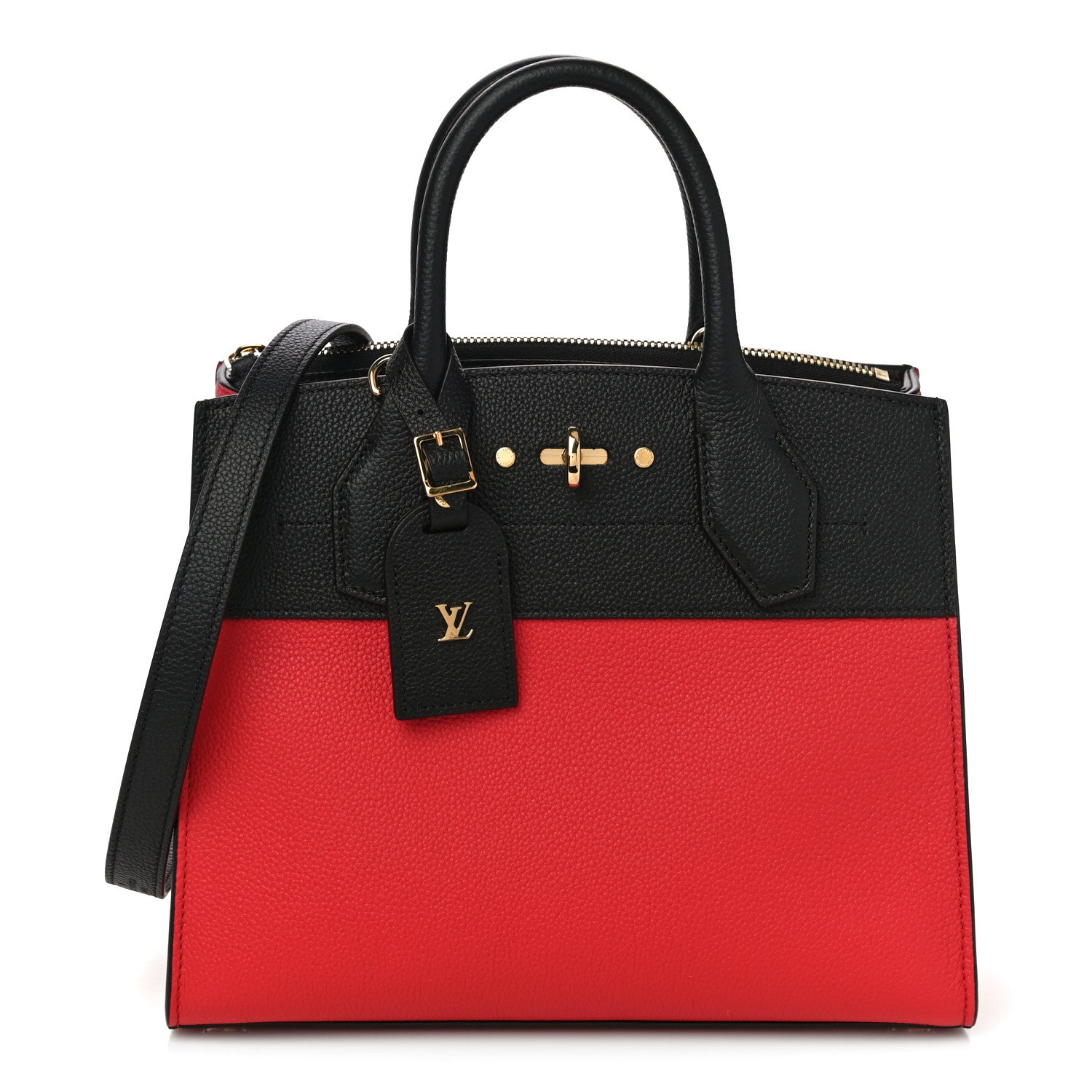 Louis Vuitton Taurillon City Steamer PM Black Rouge 1 of 9