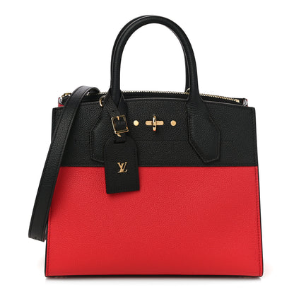 Louis Vuitton Taurillon City Steamer PM Black Rouge 1 of 9