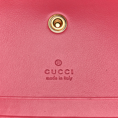 Gucci Calfskin GG Matelasse Card Case Wallet Rhodamine Pink 6 of 8
