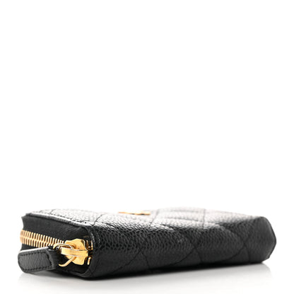 Chanel Caviar Quilted Zip Coin Purse Black 4 of 8