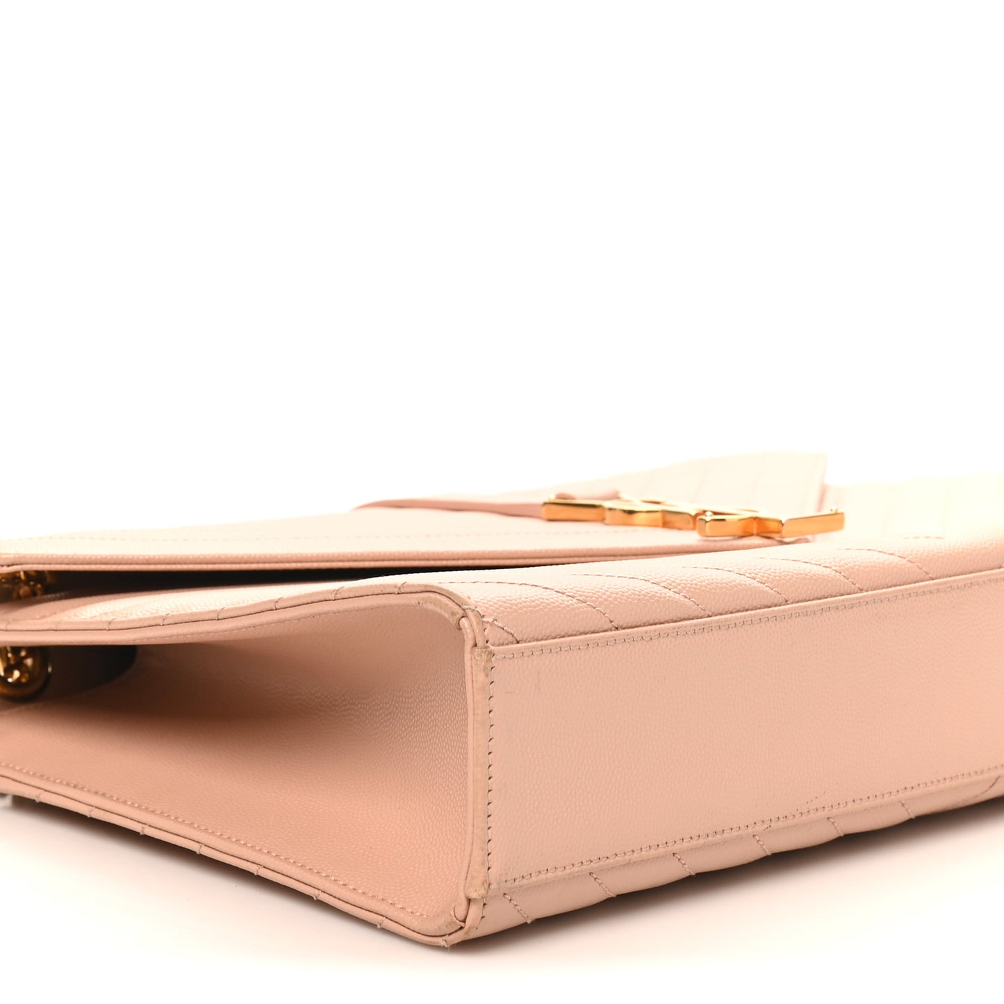 Grain De Poudre Matelasse Chevron Large Monogram Satchel Pale Pink
