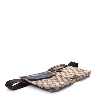Gucci GG Monogram Double Pocket Belt Bag Dark Brown 3 of 12