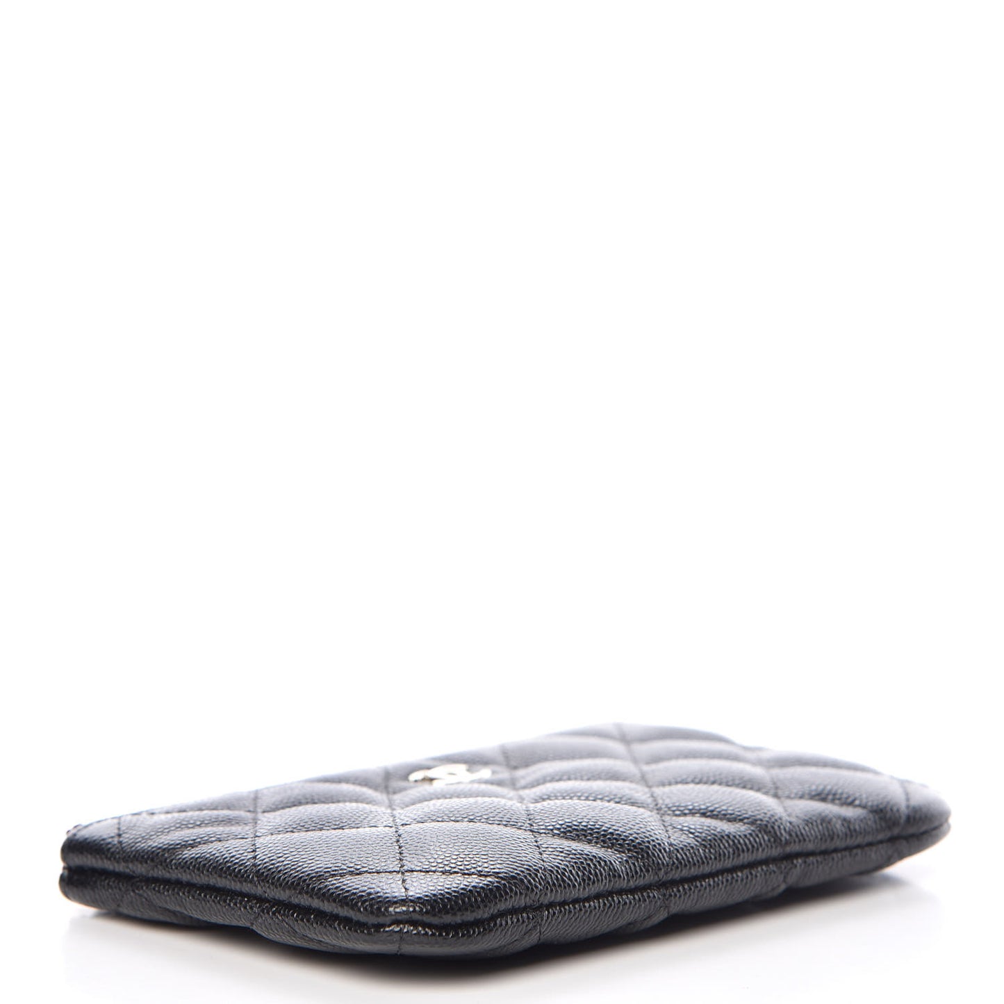 Caviar Quilted Small Cosmetic Case Black