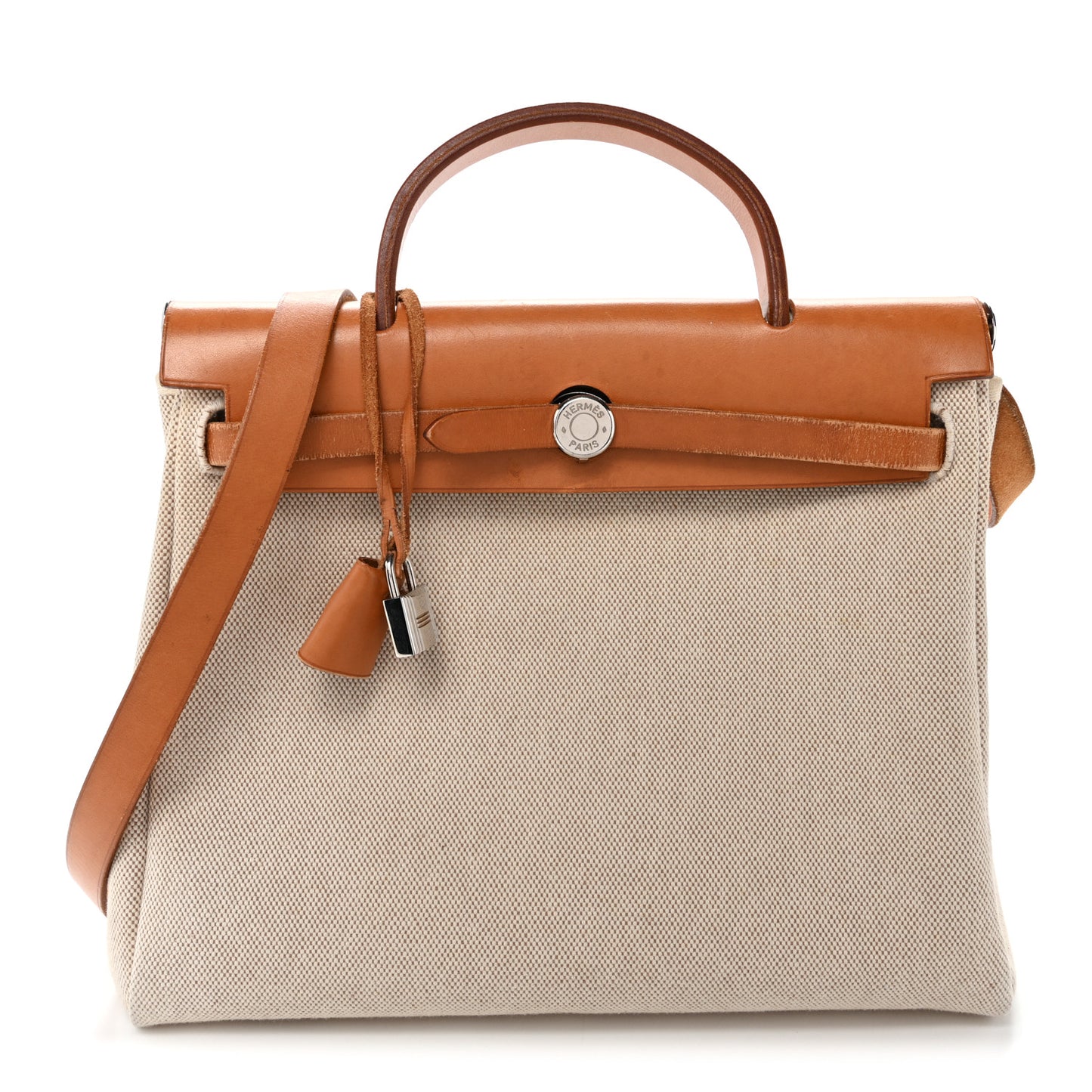 Toile Vache Calfskin Herbag PM 30 Black Natural