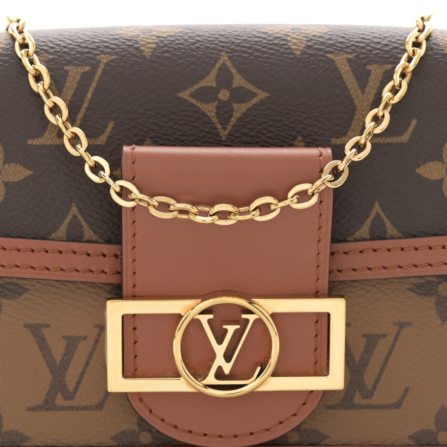 Louis Vuitton Reverse Monogram Dauphine Chain Wallet 7 of 12