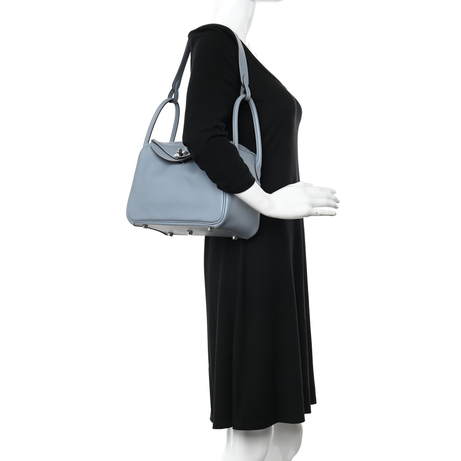 Hermes Evercolor Lindy 26 Bleu Lin 2 of 12