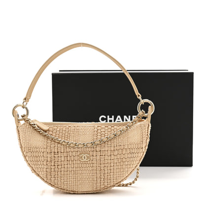 Chanel Raffia Other Shape With Chain Beige 10 of 10
