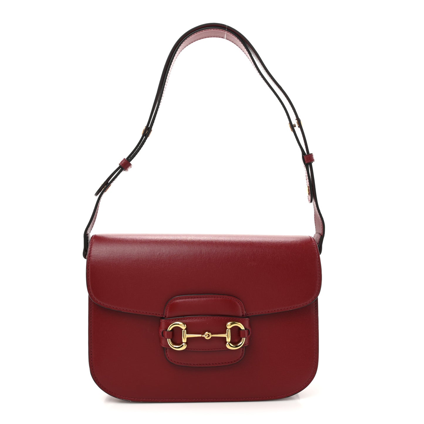 Azalea Calfskin Horsebit 1955 Shoulder Bag New Cherry Red