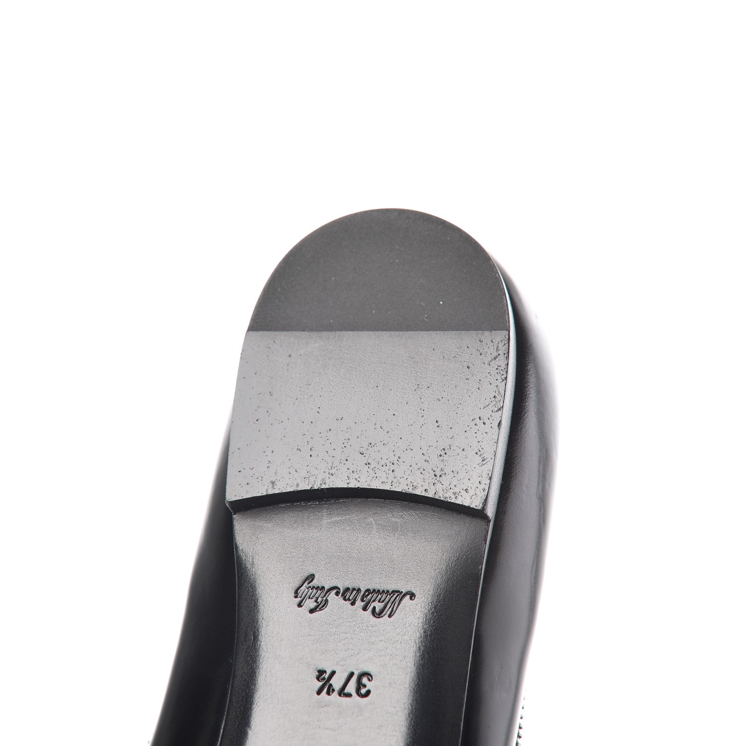Louis Vuitton Patent Calfskin Zipper Ballerina Flats 37.5 Black White 11 of 17