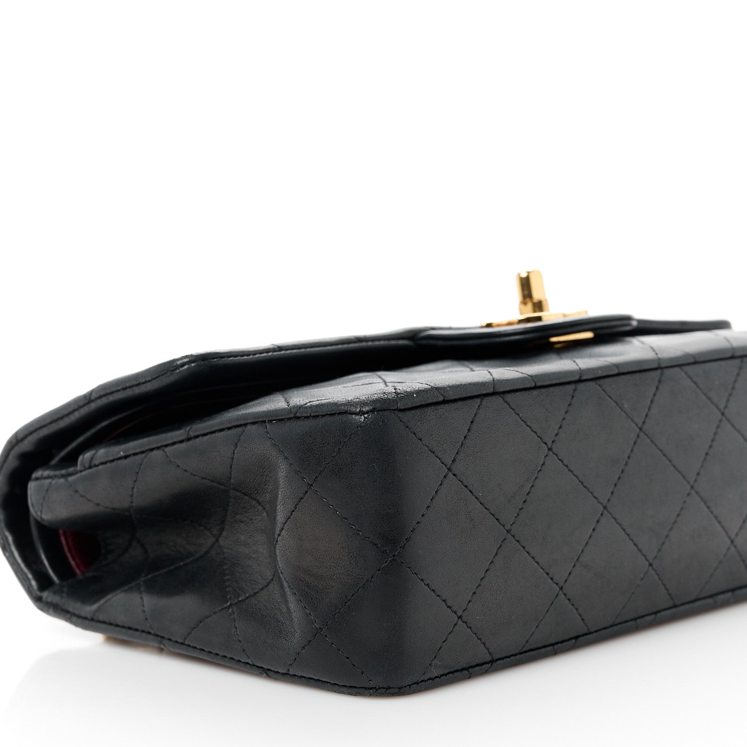 Chanel Lambskin Quilted Small Double Flap Black 12 of 13