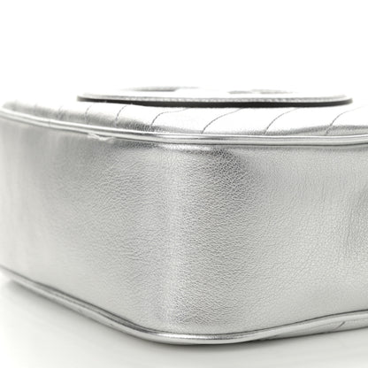 Gucci Metallic Sakai Be Green Calfskin Diagonal Stitched Small Blondie Shoulder Bag Silver 10 of 12