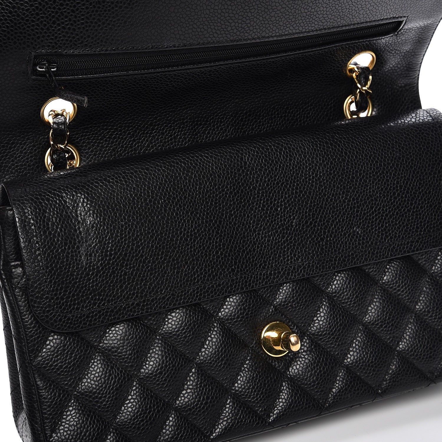 Chanel Caviar Quilted Medium Double Flap Black 9 of 9