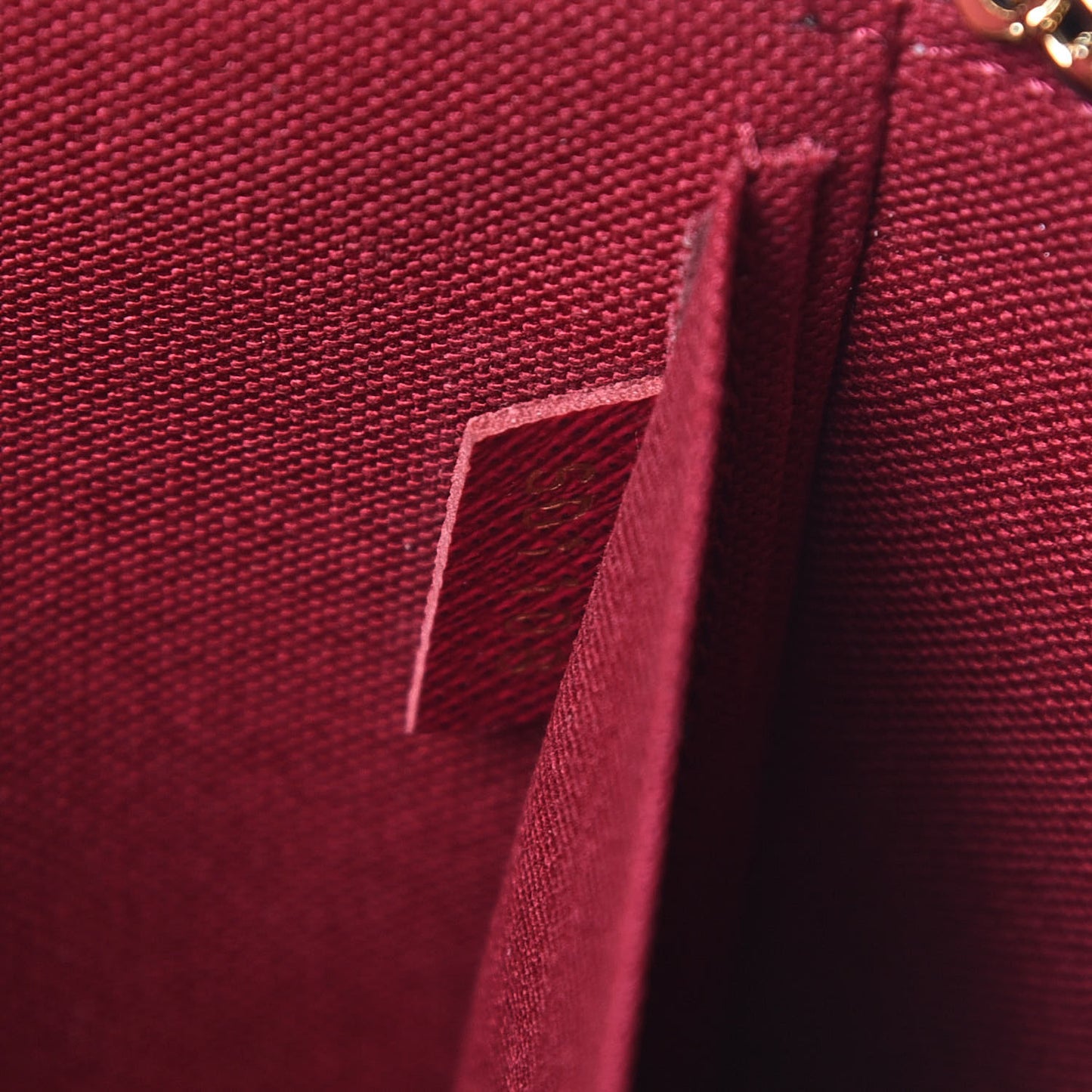 Monogram Pochette Felicie Chain Wallet Fuchsia
