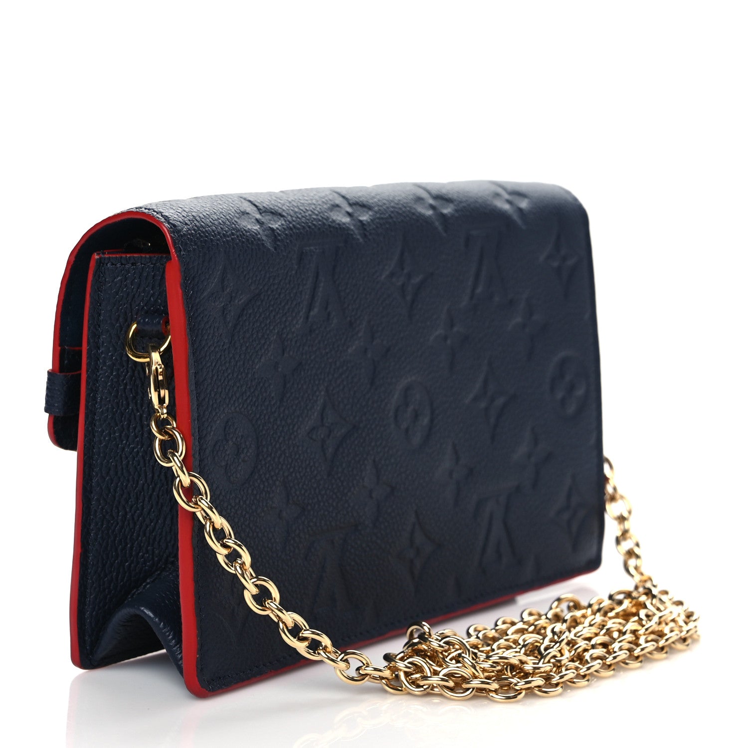 Louis Vuitton Empreinte Vavin Chain Wallet Marine Rouge 3 of 9