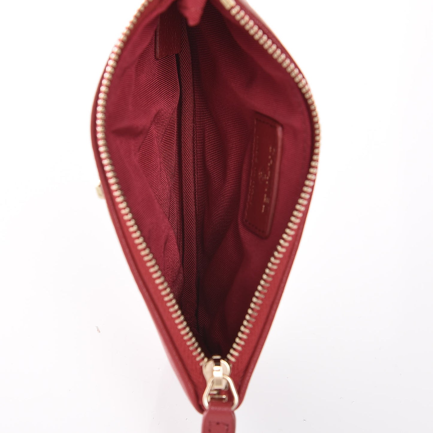Sheepskin Quilted Small Vintage Mademoiselle Cosmetic Case Red