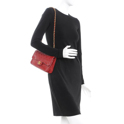 Chanel Lambskin Quilted Small Double Flap Red 2 of 9