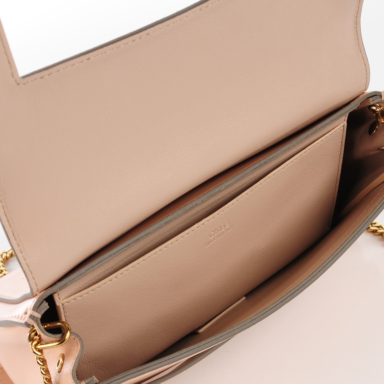Chloe Nappa Medium Elle Chain Clutch Blush Nude 5 of 7